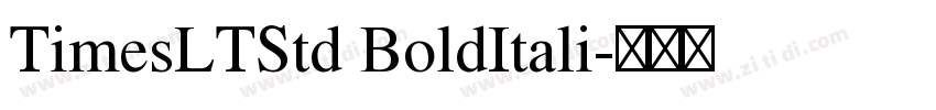 TimesLTStd BoldItali字体转换